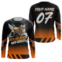 Load image into Gallery viewer, Custom ATV Motocross Jersey Orange Upf30+ Kid Men Women Quad Bike Shirt Extreme Off-Road PDT846