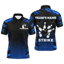 Load image into Gallery viewer, Camo Bowling Shirt Men Custom Bowling Polo Shirt Strike Bowling Team Jersey BDT328