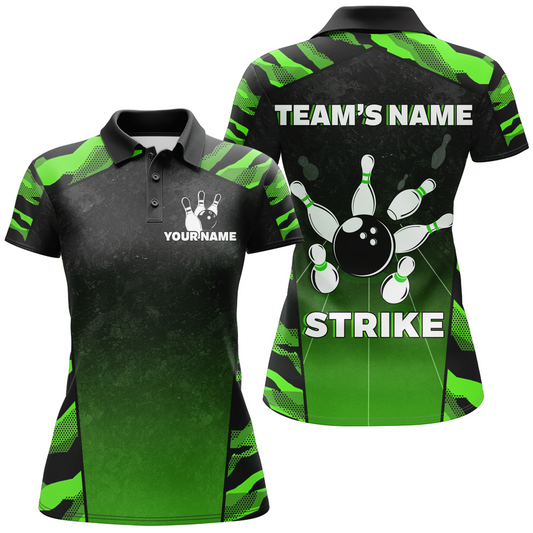 Camo Bowling Shirt Women Custom Bowling Polo Shirt Strike Bowling Team Jersey BDT328