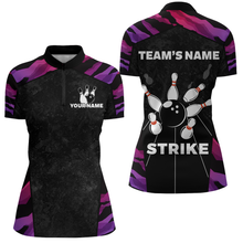 Load image into Gallery viewer, Red And Purple Bowling Shirts For Men Women Custom Bowling Quarter-Zip Shirts Team Bowling Jersey BDT448