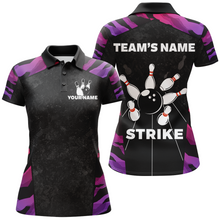 Load image into Gallery viewer, Red And Purple Bowling Shirts For Men Women Custom Bowling Polo Shirts Team Bowling Jersey BDT448