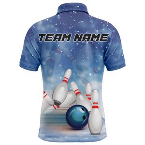 Christmas Bowling Shirt For Men Bowling Jersey Team Custom Bowling Polo Shirt BDT382