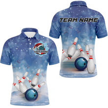 Load image into Gallery viewer, Christmas Bowling Shirt For Men Bowling Jersey Team Custom Bowling Polo Shirt BDT382