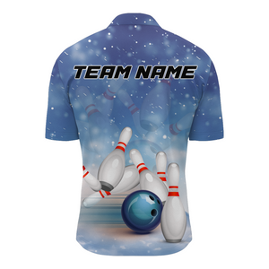 Christmas Bowling Shirt For Men Custom Bowling Jersey Team League Bowling Quarter-Zip Shirt BDT382