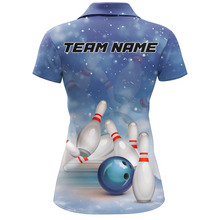 Load image into Gallery viewer, Christmas Bowling Shirt For Women Bowling Jersey Team Custom Bowling Polo Shirt BDT382