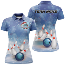 Load image into Gallery viewer, Christmas Bowling Shirt For Women Bowling Jersey Team Custom Bowling Polo Shirt BDT382