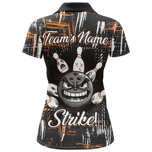 Strike Bowling Jersey For Women Custom Funny Bowling Shirt Team League Bowling Polo Shirt BDT322