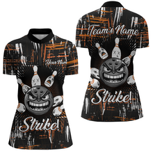 Load image into Gallery viewer, Strike Bowling Jersey For Women Custom Funny Bowling Shirt Team League Bowling Quarter-Zip Shirt BDT322