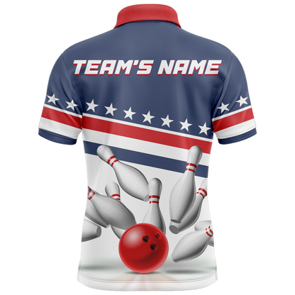 I'm Going On Strike Bowling Shirt For Men Custom American Bowling Jersey Team Bowling Polo Shirt BDT321