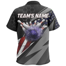 Load image into Gallery viewer, Custom Kid Bowling Polo Shirts Patriotic Kid Bowling Jersey For Boys Girls BDT515