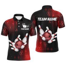 Load image into Gallery viewer, Personalized Red Bowling Shirts Men Women Bowling Team Jersey Custom Bowling Polo Shirt BDT488