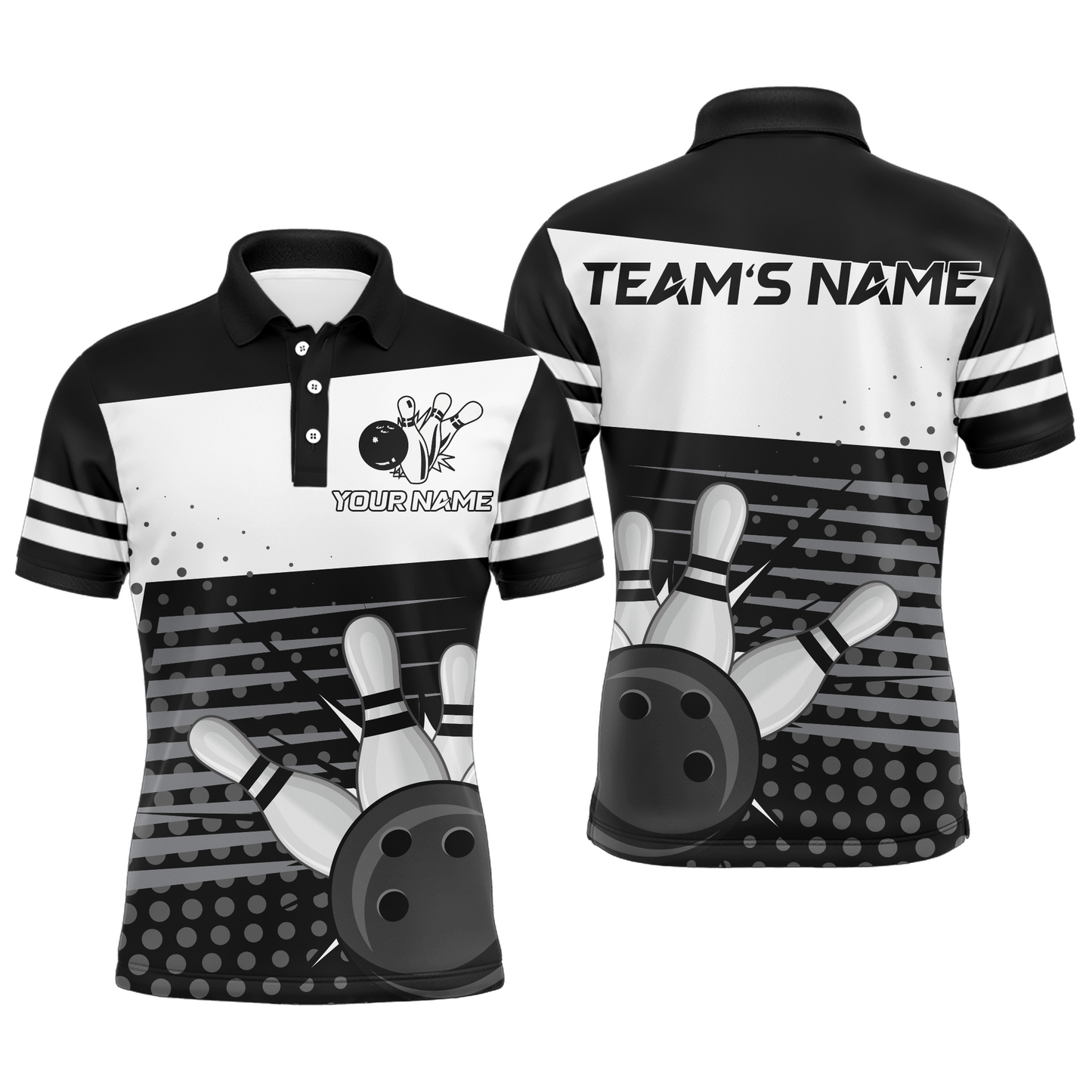 Bowling Polo Shirts For Men Bowling Team Jersey Custom Bowling Shirt BDT220