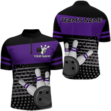 Load image into Gallery viewer, Bowling Quarter-Zip Shirts For Men Bowling Team Jersey Custom Bowling Shirt BDT222