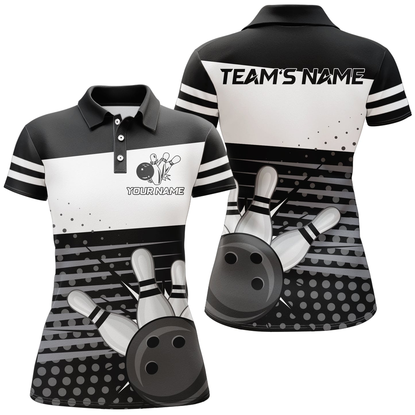 Bowling Polo Shirts For Women Bowling Team Jersey Custom Bowling Shirt BDT221