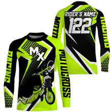 Load image into Gallery viewer, Personalized MX Jersey Kid Men Women UPF30+ Dirt Bike Shirt Freestyle Green Motocross Off-Road PDT611