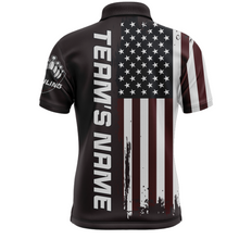 Load image into Gallery viewer, Patriotic Bowling Polo Shirt For Men American Flag Bowling Team Jersey Custom Bowling Shirts BDT263