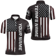 Load image into Gallery viewer, Patriotic Bowling Polo Shirt For Men American Flag Bowling Team Jersey Custom Bowling Shirts BDT263