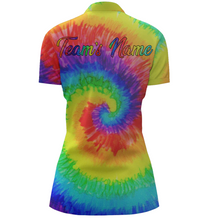 Load image into Gallery viewer, Tie Dye Bowling Quarter-Zip Shirt For Women Personalized Bowling Jersey Bowling Team Shirts BDT253