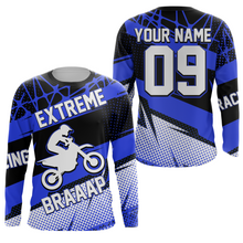 Load image into Gallery viewer, Personalized Motocross Jersey UPF30+ Kid Adult Dirt Bike Long Sleeves Extreme Racing Motorcycle NMS1125