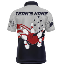 Load image into Gallery viewer, American Flag Bowling Polo Shirts For Men Custom Bowling Team League Jersey BDT184
