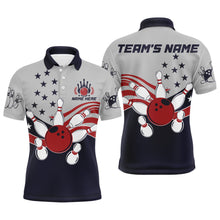 Load image into Gallery viewer, American Flag Bowling Polo Shirts For Men Custom Bowling Team League Jersey BDT184