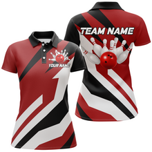 Load image into Gallery viewer, Red Bowling Polo Shirts Unisex Custom Bowling Jersey for Men &amp; Women Bowling Team League BDT553