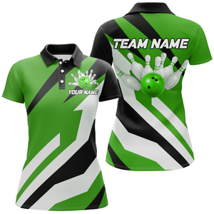 Green Bowling Polo Shirts Unisex Custom Bowling Jersey for Men & Women Bowling Team League BDT553