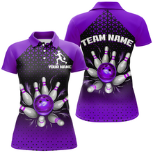 Load image into Gallery viewer, Custom Bowling Polo Shirts for Men And Women Purple Bowling Team Jerseys Unisex BDT476