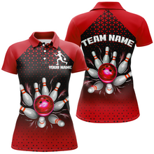 Load image into Gallery viewer, Custom Bowling Polo Shirts for Men And Women Red Bowling Team Jerseys Unisex BDT476