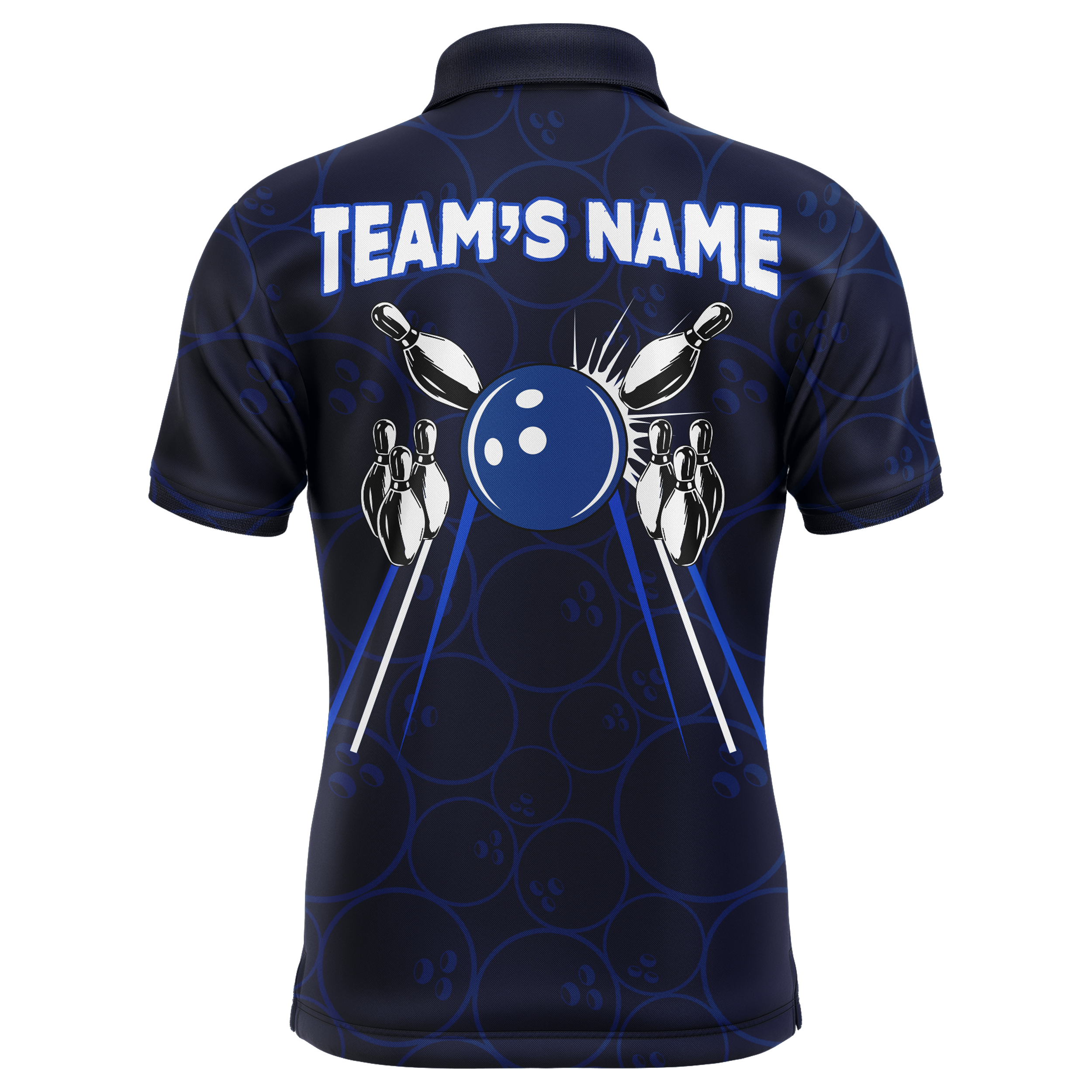 Custom Blue Bowling Shirts For Men Custom Name Polo Shirt For Men And Women  - Banantees