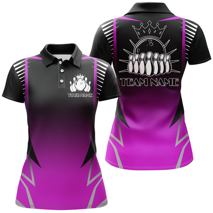 Custom Bowling Polo Shirt For Women Bowling Team Jersey Personalized Bowling Shirts BDT345