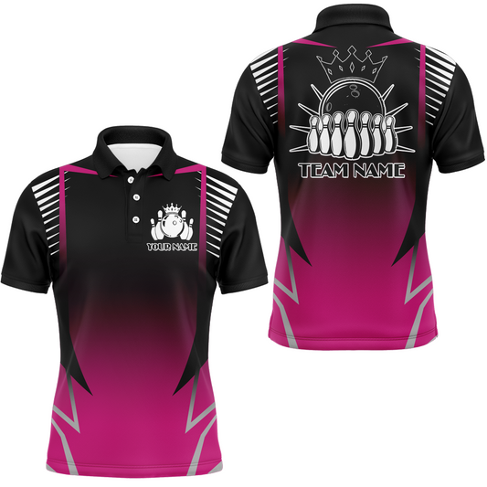 Custom Bowling Polo Shirt For Men Bowling Team Jersey Personalized Bowling Shirts BDT345