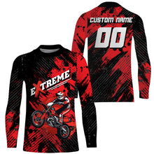 Load image into Gallery viewer, Custom Dirt Bike Jersey Kid Men Women Upf30+ Red Motocross Racing Shirt Motorcycle PDT675