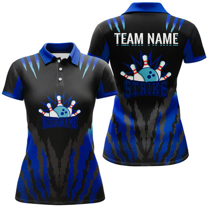 Strike Bowling Jersey For Women Personalized Bowling Shirt Team Bowling Polo Shirt BDT286