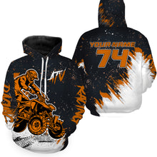 Load image into Gallery viewer, Personalized Quad Bike Hoodie Men Women Orange ATV Motocross Hooded Jersey Off-Road PDT906