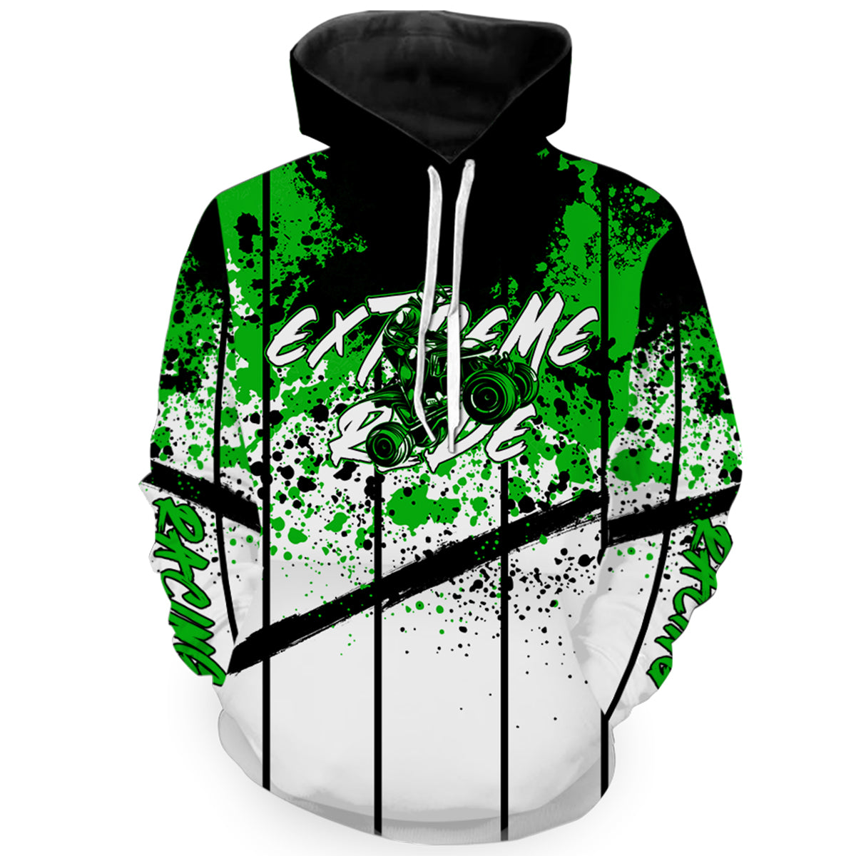 Personalized Green ATV Motocross Hoodie For Adult Quad Bike Off-Road Hoodie Unisex PDT907