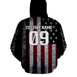 USA Flag Quad Bike Hoodie For Adult ATV Motocross Hooded Jersey Patriotic Off-Road Extreme PDT909