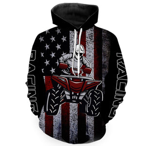 USA Flag Quad Bike Hoodie For Adult ATV Motocross Hooded Jersey Patriotic Off-Road Extreme PDT909