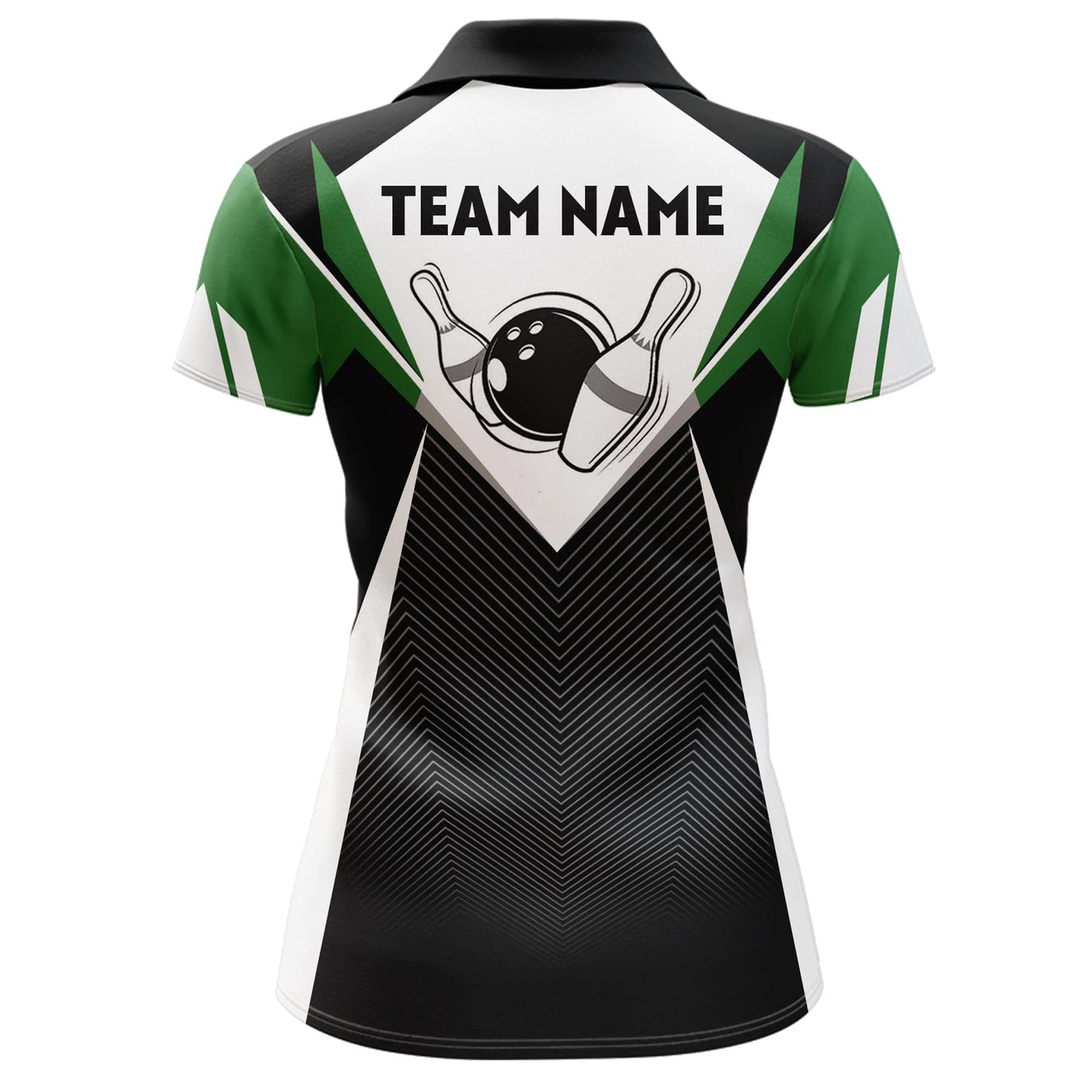Personalized Bowling Shirt For Women Custom Bowling Polo Shirt Green Bowling Jersey BDT252