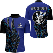 Load image into Gallery viewer, Personalized Bowling Shirts Men Bowling Team Jersey Custom Bowling Quarter-Zip Shirt BDT390