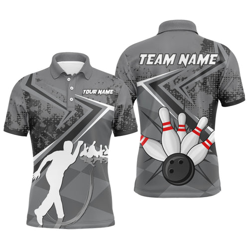 Custom Bowling Jersey For Men Bowling Polo Shirt Team Bowling Short Sleeve BDT270