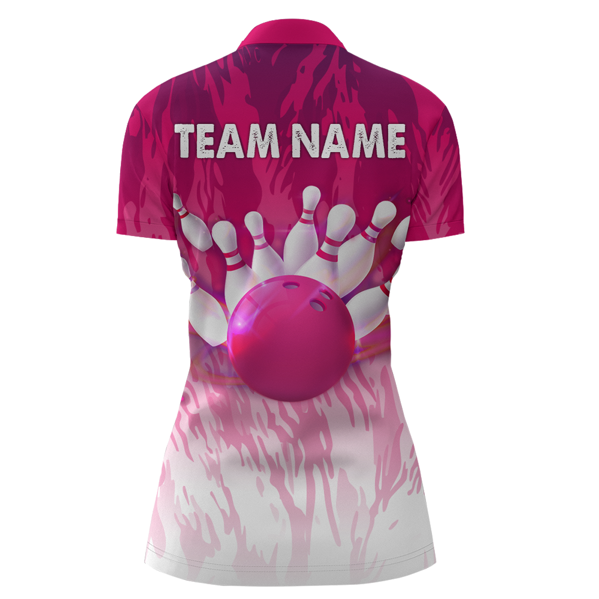 Pink Bowling Shirt For Women Couple Bowling Jersey Team Custom Bowling Quarter-Zip Shirt BDT341