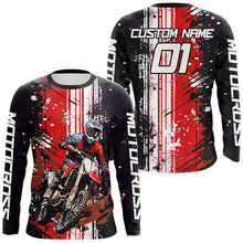 Load image into Gallery viewer, Motocross Racing Jersey Upf30+ Dirt Bike Jersey Motorcycle Off-Road Shirt Red XM312