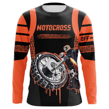 Load image into Gallery viewer, Orange Motocross Jersey Dirt Bike Off-Road Shirt UPF30+ Racing Motorcycle Long Sleeves XM25