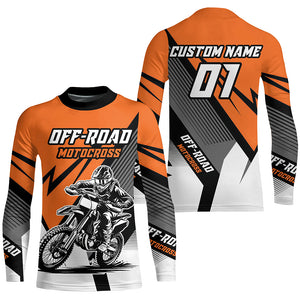 Orange Motocross Racing Off-road Jersey For Men Kid Dirt Bike Riding Shirt Women XM302