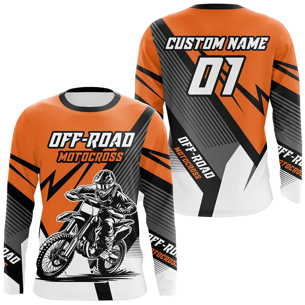 Orange Motocross Racing Off-road Jersey For Men Kid Dirt Bike Riding Shirt Women XM302