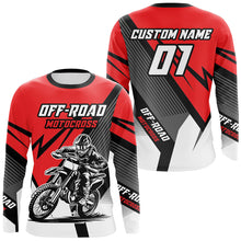 Load image into Gallery viewer, Red Motocross Racing Off-road Jersey For Men Kid Dirt Bike Riding Shirt Women XM302