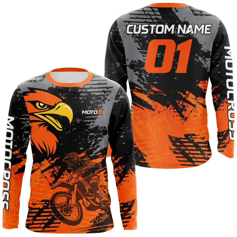 Motocross Racing Dirt Bike Jersey Eagle Upf30+ Motorcycle Shirt Kid Men Women XM324