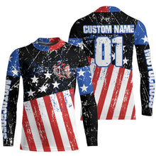 Load image into Gallery viewer, Patriotic Motocross Racing Jersey Kid Adult Dirt Bike Shirt American Flag Riding Shirt XM326