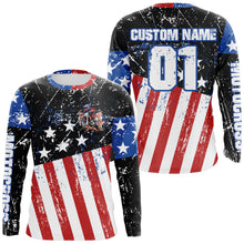 Load image into Gallery viewer, Patriotic Motocross Racing Jersey Kid Adult Dirt Bike Shirt American Flag Riding Shirt XM326